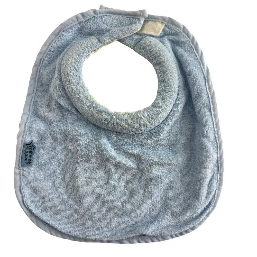 Tommee Tippee Bib Blue Green Closer to Nature Comfi-Neck Padded Collar Reversibl